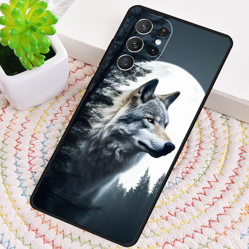 Чехол из ТПУ 'Волчья Луна' Для Samsung Galaxy note 10 pro S26 S25 S24 S23 S22 Ultra Plus S21 FE S20 Ударопрочный Чехол
