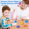 6Pcs/Set Kids Silicone Sensory Stone Toy Textured Worry Stone Concentration Aid Anxiety Stress Relieving