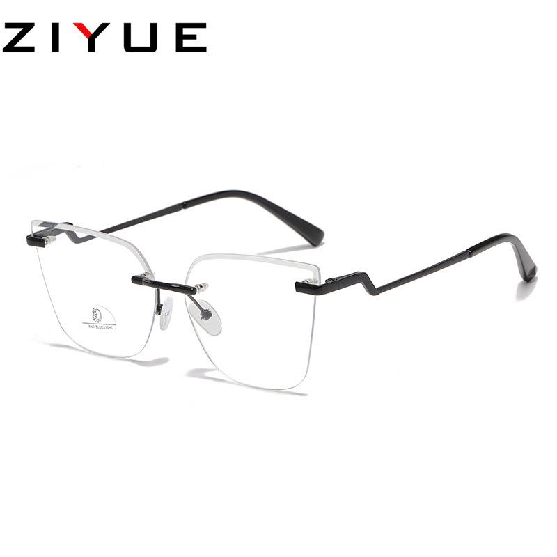 Женские очки премиум-класса с золотой безободковой оправой: Макияж без макияжа, Креативное украшение, Интернет-стиль