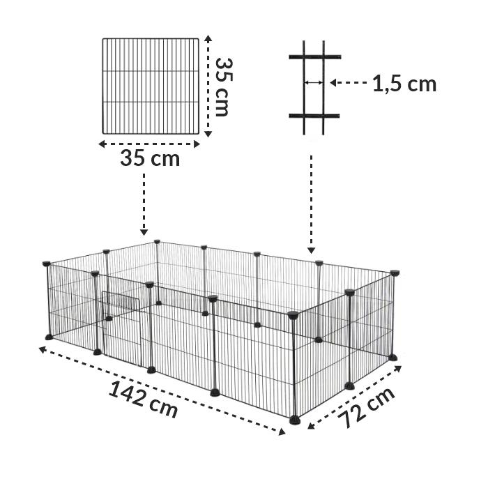 Playpen Cage Metal Pen for Rabbits Small Animals Foldable Run