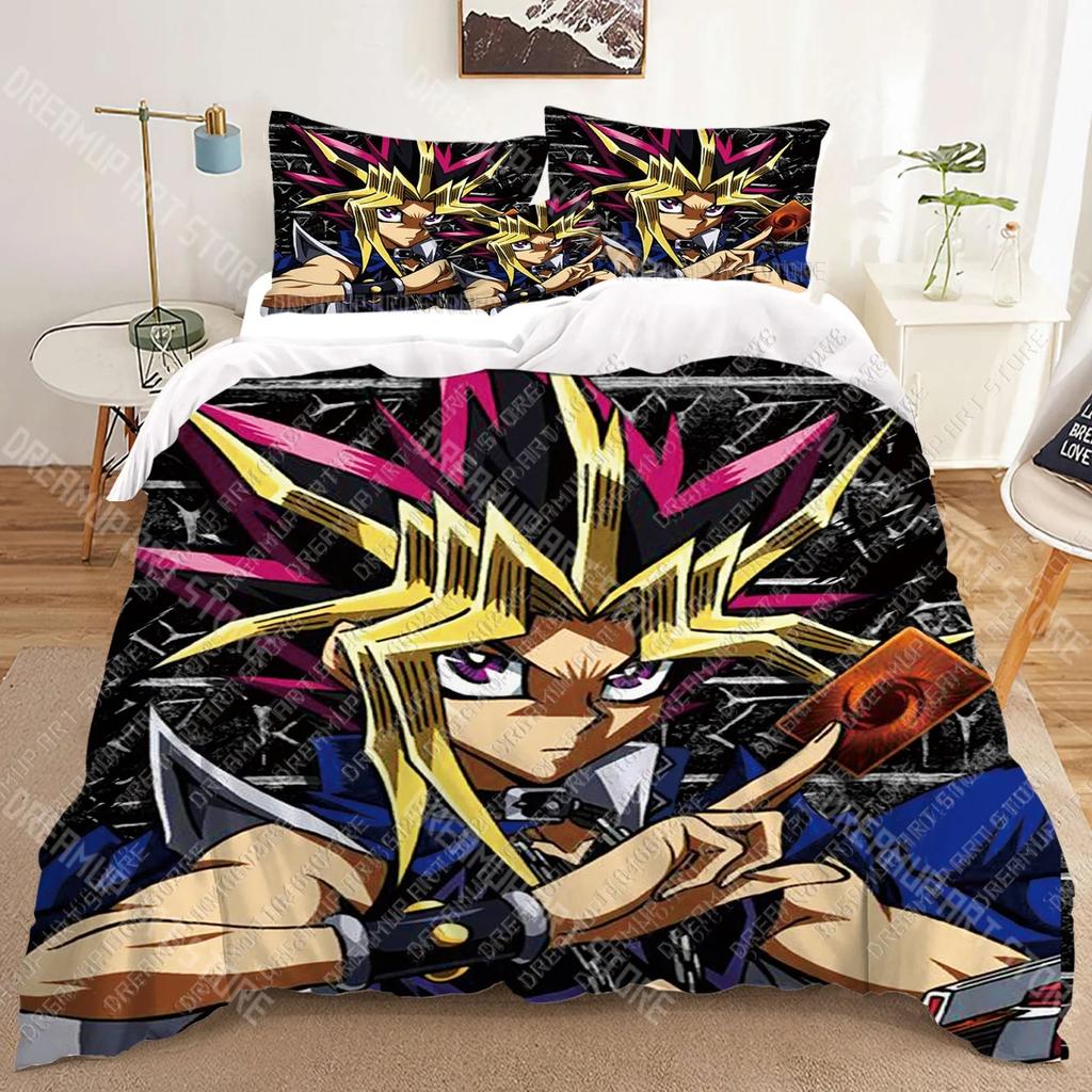 Аниме Yu Gi Oh 3D Комплекты постельного белья печатный пододеяльник Взрослые_ детская кровать одеяло день рождения подарок дропшиппинг