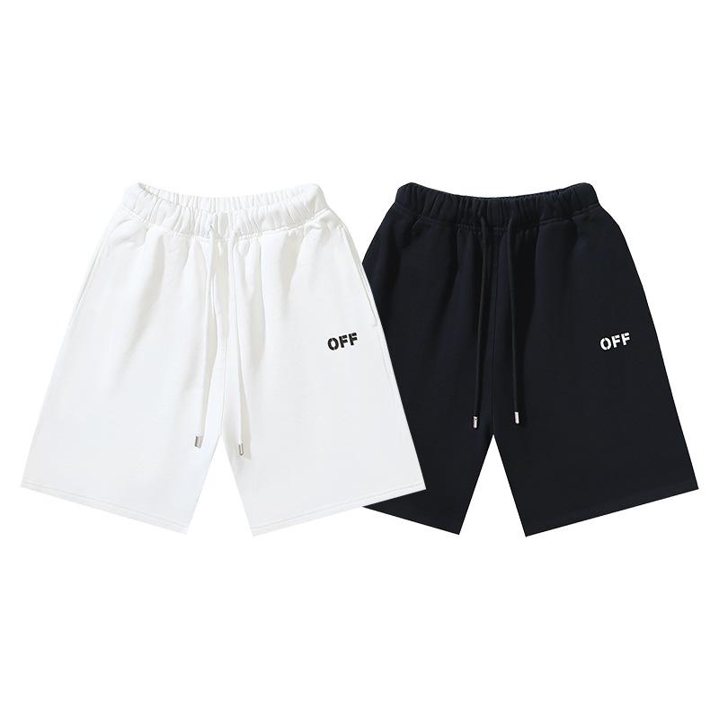 1015 Off-White 2026 Spring/Summer New OW Thick Plate Letter Pattern Printed Men's and Women's Casual Loose Shorts