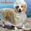 Outdoor Transparent Waterproof PVC Dog Rain Coat Pet Rain Suit Puppy Jacket