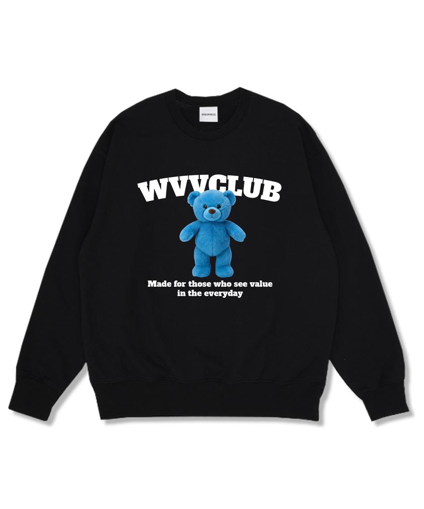 Wibelibellyu Value Bear Свитшот Оверсайз Двусторонний Черный