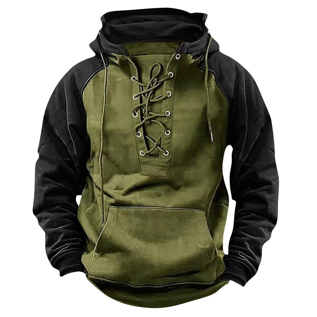 Мужская модная цветная свободная толстовка с длинным рукавом и капюшоном, спортивный топ с несколькими карманами