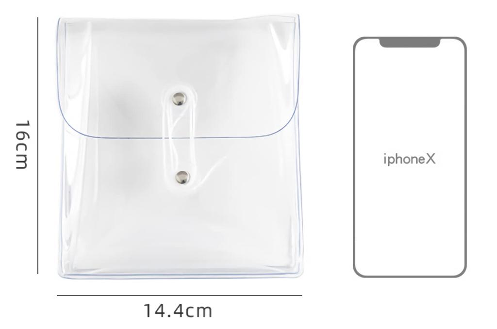 Clear Case Pencil Case Multi Pouch Korean Miscellaneous Goods Transparent Storage Mini Size [Donary] (Simple)