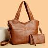 Women's Shoulder Bag Large Capacity Mother Bag Soft Leather Handbag with Coin Purse Crossbody Bag for Women