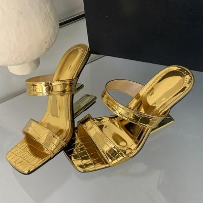 Модная роскошная женская обувь 2025 Лето Платформа Пип-то Женские тапочки Супервысокий каблук Женские модные сандалии Новые повседневные туфли-лодочки