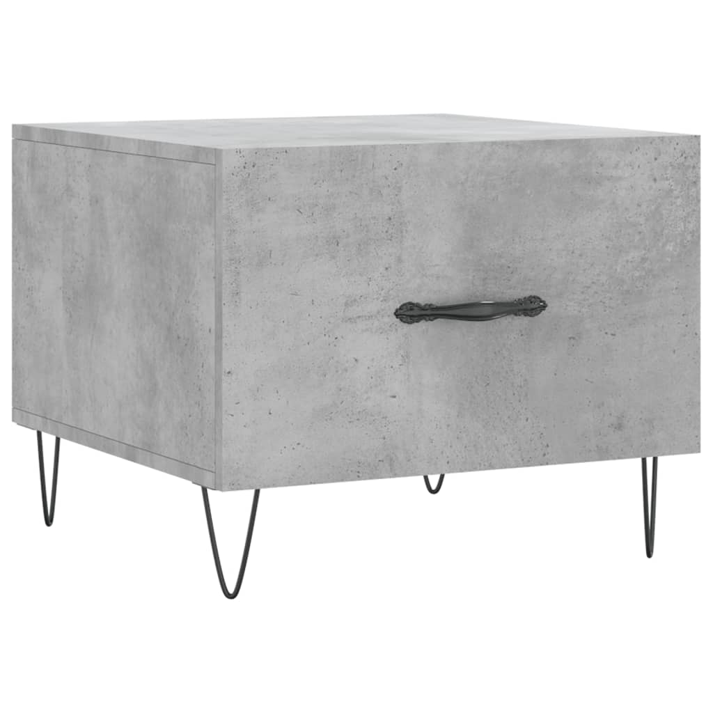 Coffee Table Concrete Gray 50x50x40 cm Wood Based Material