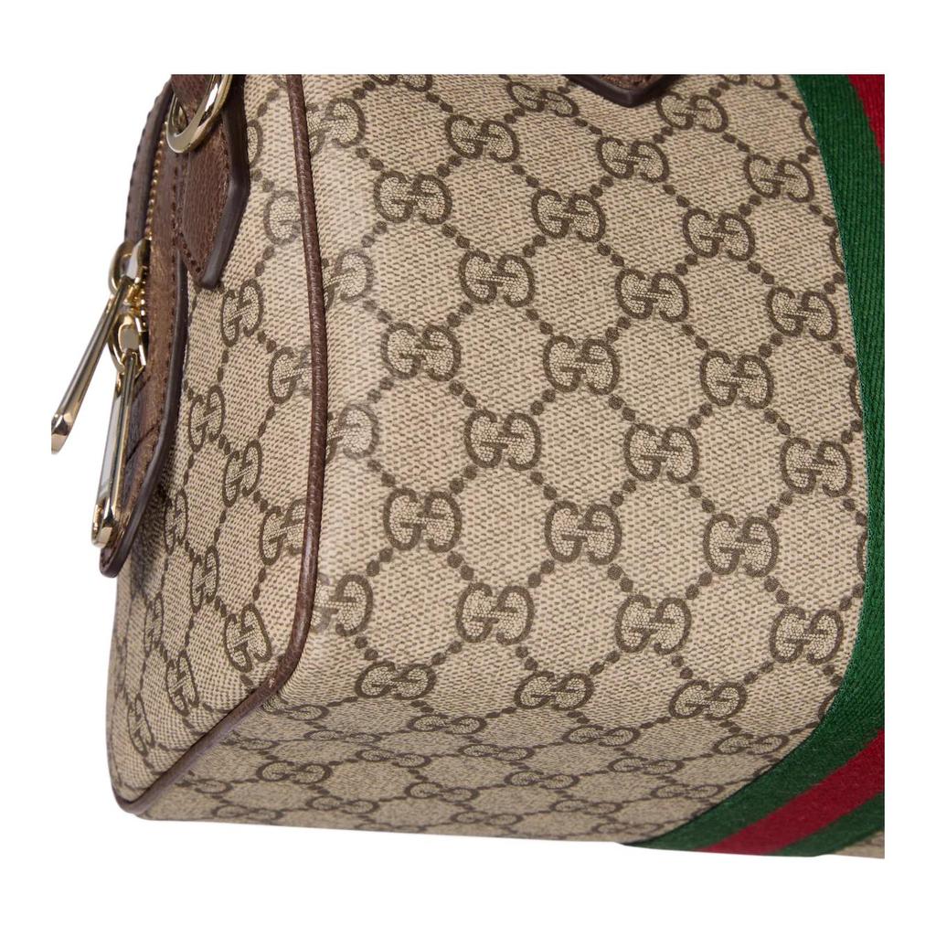 Gucci Кожаная сумка-тоут через плечо с логотипом Ophidia, средняя, женская, коричневая 836825-FAE0J-9867