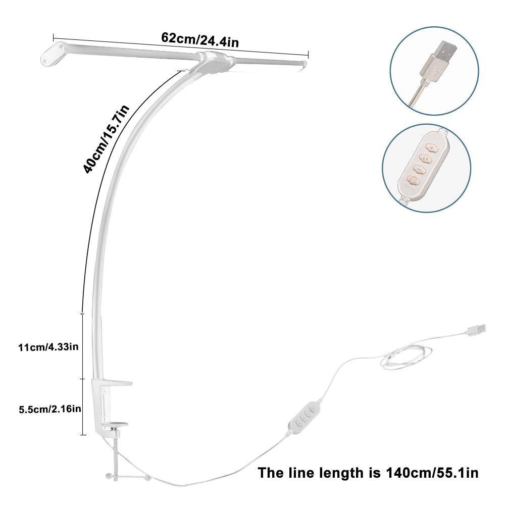 Светодиодный монитор для компьютера с защитой глаз, настольная лампа, 10 уровней яркости, 3 цветовых режима, гибкая светодиодная архитектурная настольная лампа, лампа для чтения для дома