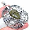 Natural Nepharite Gemstone Handmade 925 Sterling Silver Pendant 3.03" Z1p34
