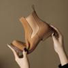 Fashion 2025 Winter/Autumn Chelsea Boots Genuine Leather Shoes for Women Retro Boots Round Toe Ankle Boots British Style Women Shoes