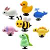 7pcs 3D Duck Shoe Charms Cute Animal Shoe Decoration Buckle Kawaii Bee Rabbit Dinosaur Garden Sandal Accessories Kids Gift