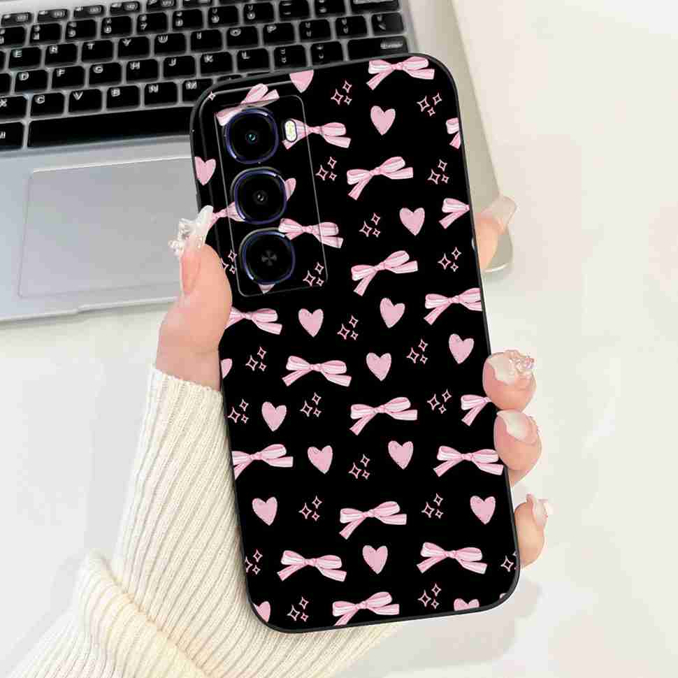 For itel City 100 4G C671L Case Cute Cat Luxury Flower Soft Silicone Back Cover For ITEL City100 4G 6.75" Phone Cases Bumper
