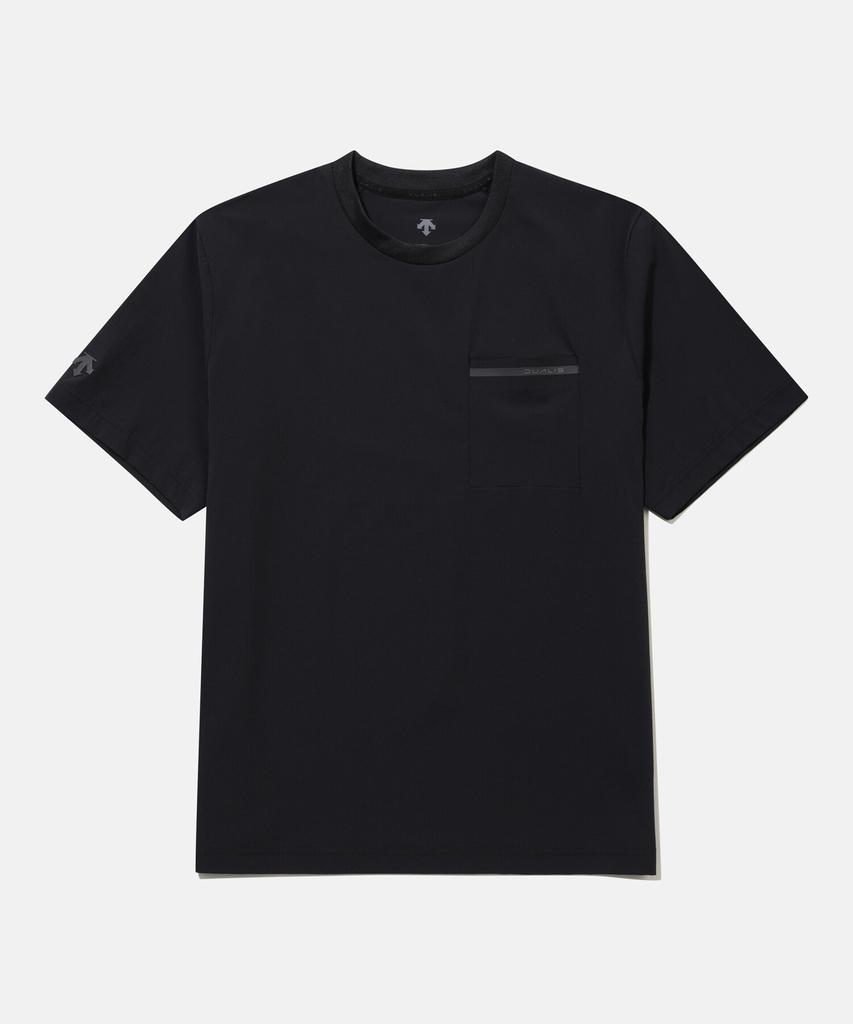 DESCENTE Dualis Air Stretch Тканая футболка с коротким рукавом Черная Sr221Dts41