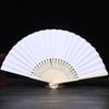 Bamboo Folding Solid Color DecorationTool Folding Paper Fan Photo Prop Tool Dance Fan Hand Held Fan