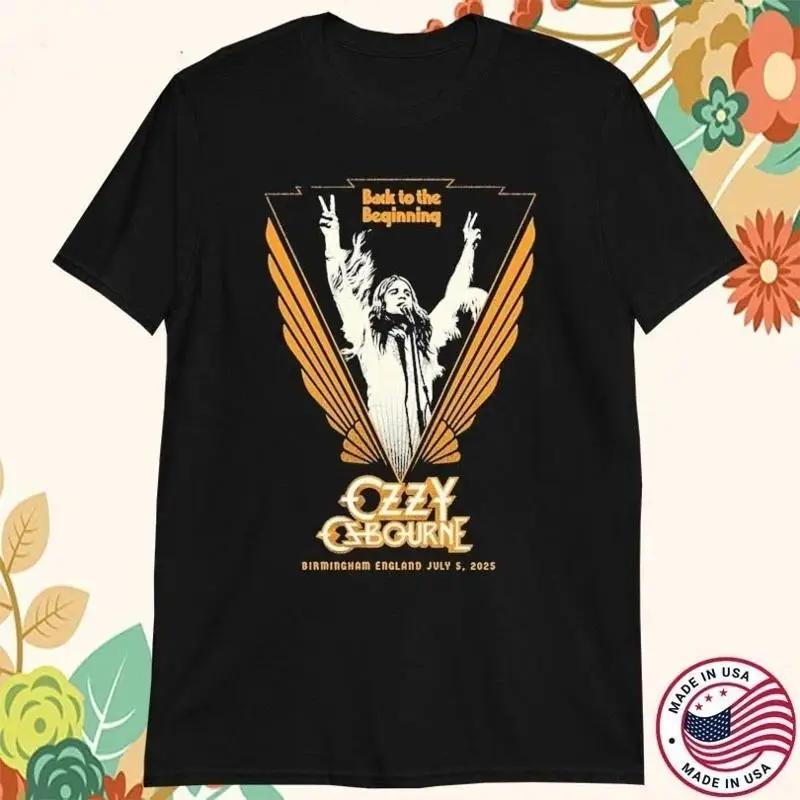 Ozzyyyy Osbourneeeee Back To The Beginning Cotton Black T Shirt Cute Hot