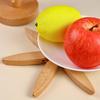 4PCS Tree Design Stand Wooden Trivets Decorative Anti Scald Heat Resistant Table Mat Coaster Wood Placemats Pot