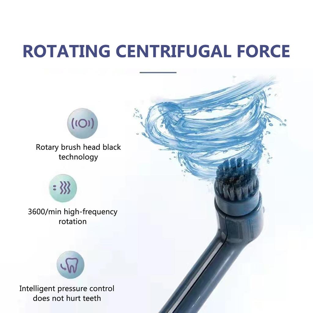 Electric Rechargeable Rotating Toothbrush Intelligent Timing Two-speed Cleaning IPX7 Waterproof