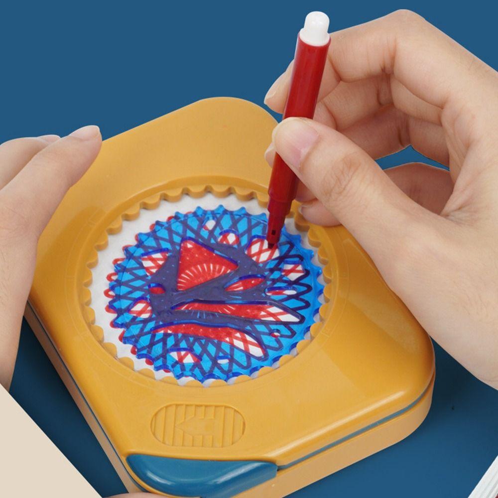 Interlocking Gears Wheels Drawing Toys Plastic Geometric Ruler Art Craft Tool Children