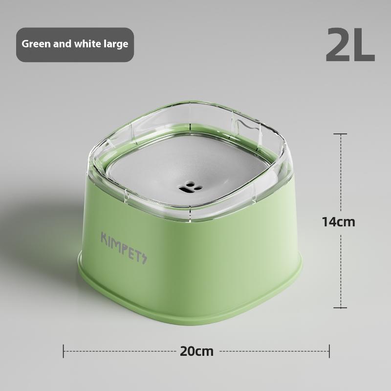 Питомец Несмачивающаяся Пасть Пылезащитная Подвесная Медленно Пьющая Вода Миска 2000 мл Большая Вместимость Питомец Щенок Котенок Питьевой Диспенсер