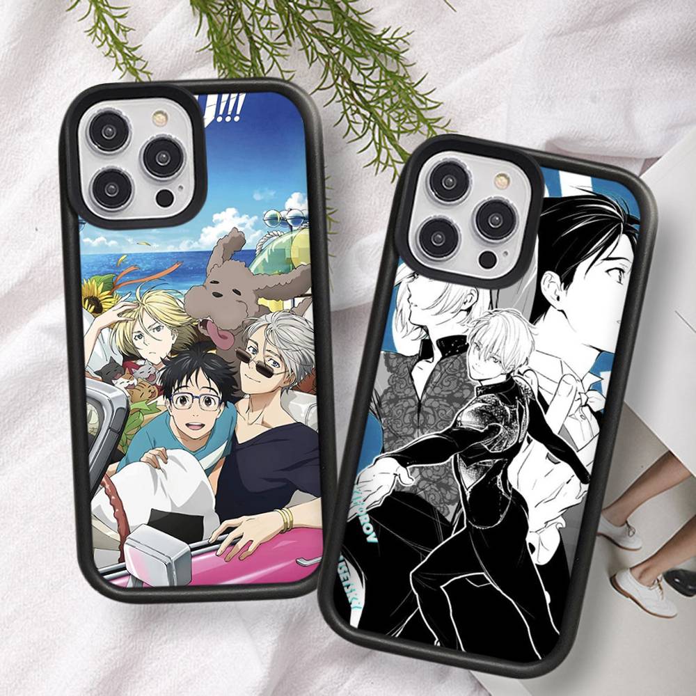 Спортивное аниме YURI ON ICE BL Для IPhone 17 16 15 14 13 Pro 12 11 Pro Max Жесткие чехлы для телефона из ПК+ТПУ Задняя крышка