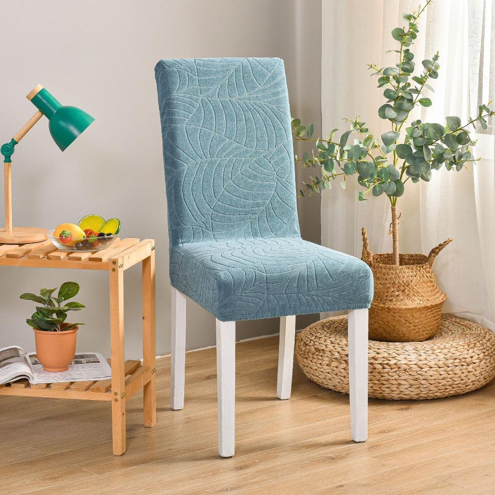 Вязаные водонепроницаемые жаккардовые чехлы на стулья эластичные чехлы на диван для отеля дома утолщенные однотонные