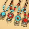 Necklace Tibetan Jewelry Forehead Pendant Ethnic Tassel Necklace Ethnic Head Chain Bohemia Tiara