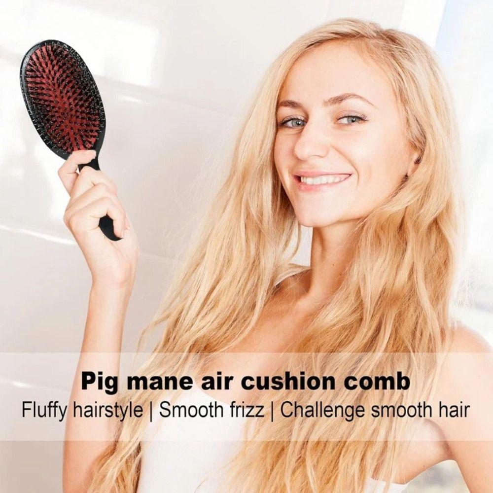 Nylon Bristle Hair Brush Mini Size Detangling Comb Portable Scalp Massager Styling Tool
