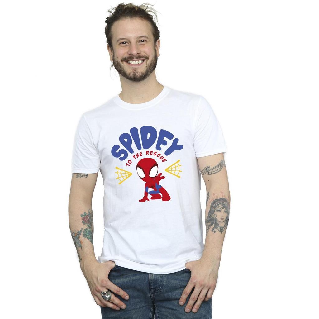 Marvel Mens Spidey And His Amazing Friends Rescue T-Shirt