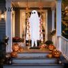 Decorative Festival Ghost Items Light Up Hanging Swinging Halloween Decoration with Remote Control, Large White Spooky Outdoor Yard Decor Ornament