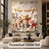 Forest Nature (90) Theme Custom Tapestry Personalized Custom Name Text Wall Hanging Tapestry Home Decor Background Cloth