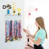 Wall Mount Medal Holder Heavy Duty Metal Trophy Display Floating Shelf Gymnastics Running Race Medal Awards Showcase Holder Storage Rack