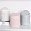 Small Tabletop Trash Can With Lid, Household Office Desk Storage Box, Bedroom Cleaning Work Area Mini Trash Bin