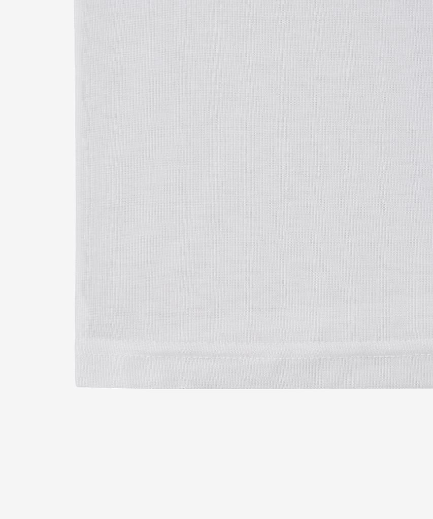 BASIKA Half-Neck See-Through T-Shirt (White)