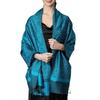 Two Tone Vintage Jacquard Paisley Pashmina Shawl Wrap Scarf