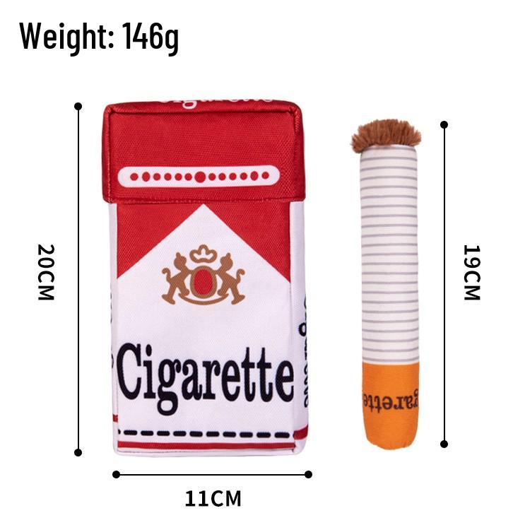 Плюшевая игрушка для собак в виде сигареты - Издающая звуки, Устойчивая к укусам, Интерактивная палочка-дразнилка для кошек