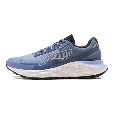 Li Ning Yufeng удобные амортизирующие прочные низкие кроссовки для бега мужские кроссовки серо-синие ARST055-4