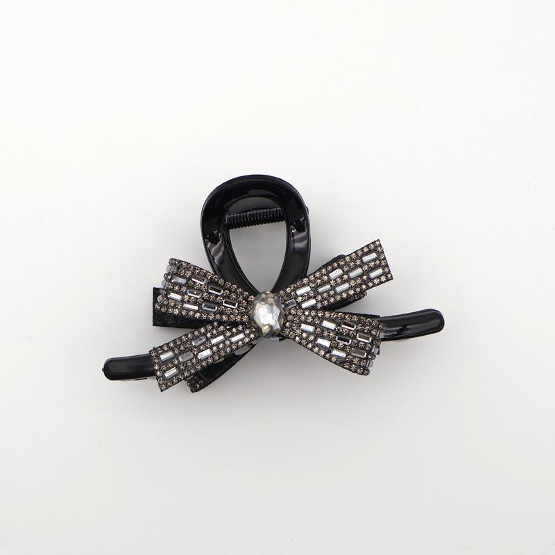 Зажим-краб для волос с бриллиантовым бантом в корейском стиле - тренд на аксессуары для волос высокого класса