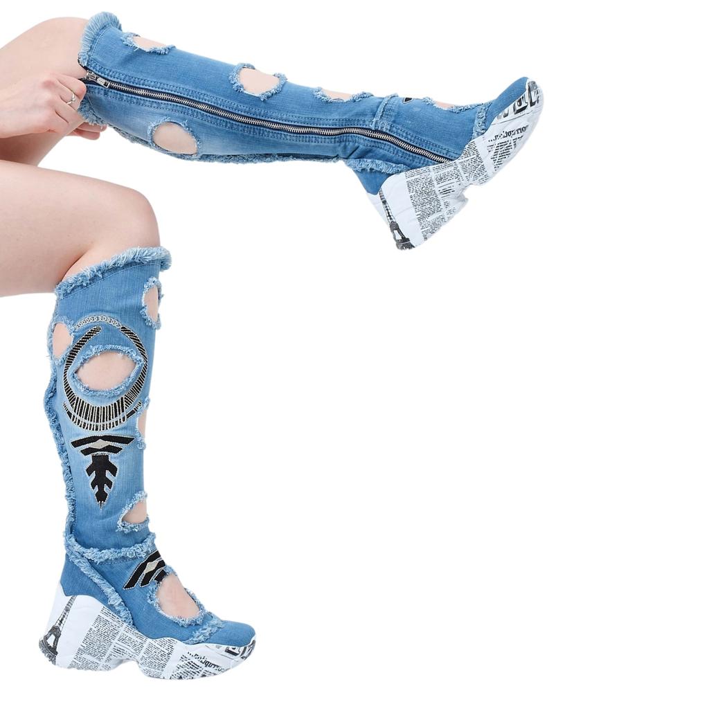 Джинсовые ботинки, женские спортивные ботинки, джинсовая обувь, джинсовые кроссовки, подарок на день рождения