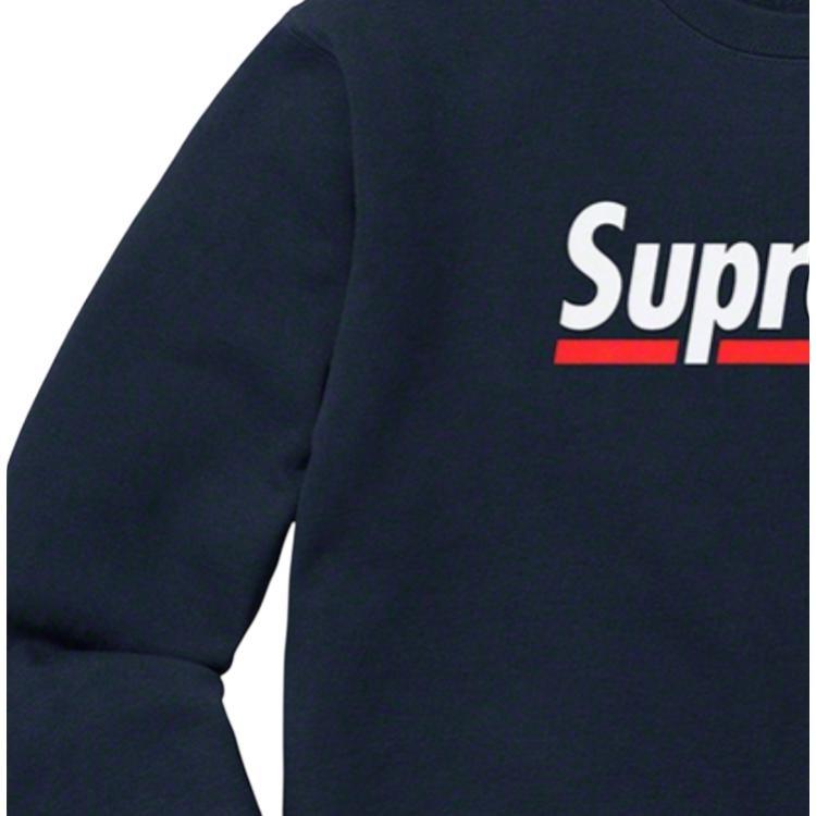 Supreme Underline Crewneck 'Navy White' Men's SUP-SS20-353