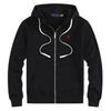 Men's Plush Lined Hooded Sweatshirt, Embroidered Loose Fit, Autumn/Winter Polo Style, Plus Size, RL Design