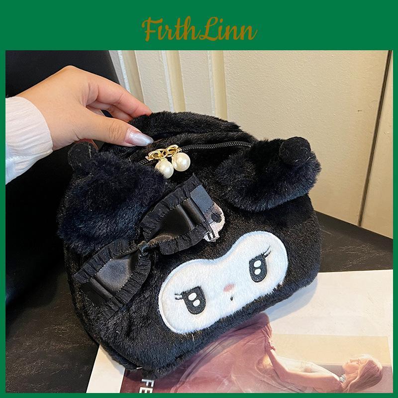 Kuromi Plush Makeup Bag With Animal Pattern For Kids Girls Boys Storage
