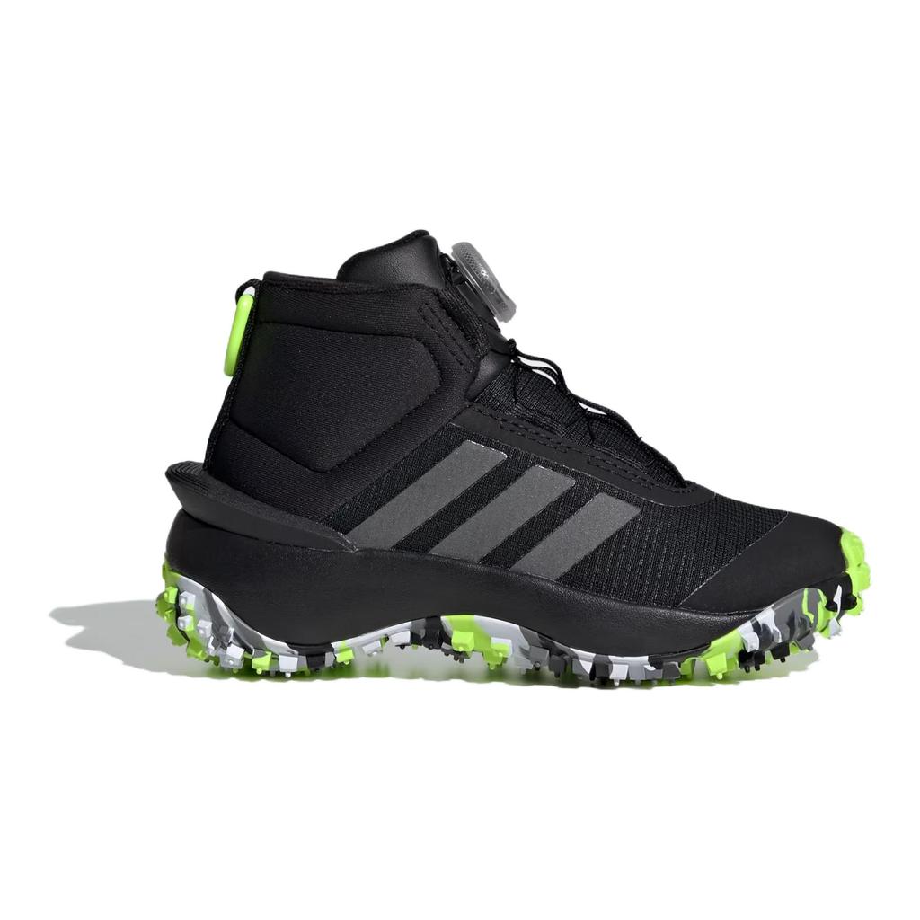 Adidas Fortatrail Удобные Универсальные Нескользящие Прочные Полувысокие Детские Кроссовки для Бега Детские Кроссовки Черные IF9259