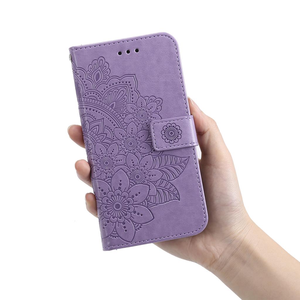 For Honor X7a 5G Anti-Fading Case Floral Pattern PU Leather Wallet Stand Phone Cover