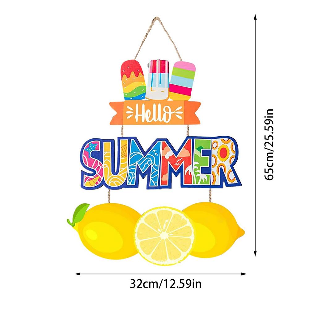 Beach Door Sign Color Printed Cartoon Coastal Yard Sign Beach Wall Decor Garden Accessories Decorative Ornaments For Family