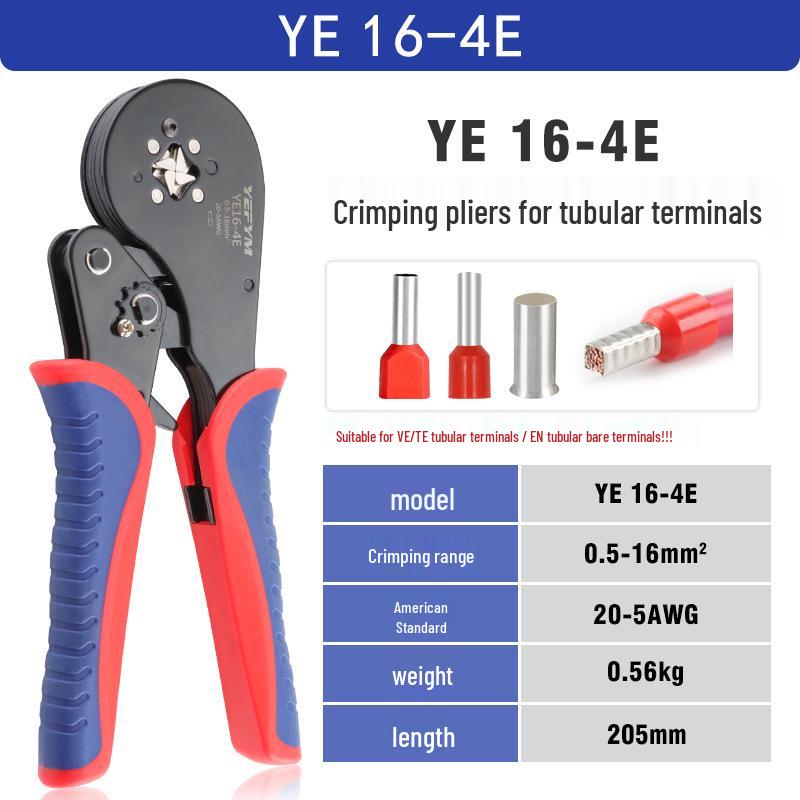 YE16-4E 4-сторонний холодный обжимной инструмент для клемм с 16 мм²
