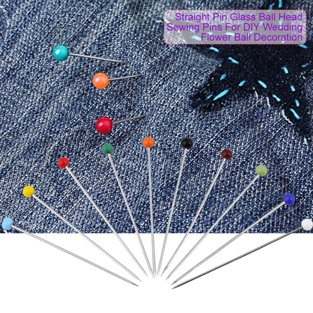 1000pcs 1.45 Inch Sewing Pins Multicolor Dressmaking Pins Quilting Pins Wedding Flower