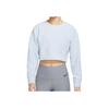 Nike Embroidered Logo Crew Neck Sweatshirt Women Tops Blue DO6965-418